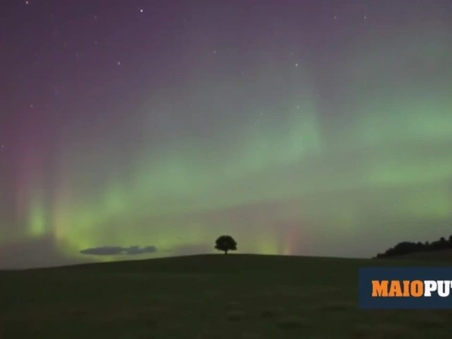 Visibilidade Inédita da Aurora Boreal em Portugal Surpreende Moradores